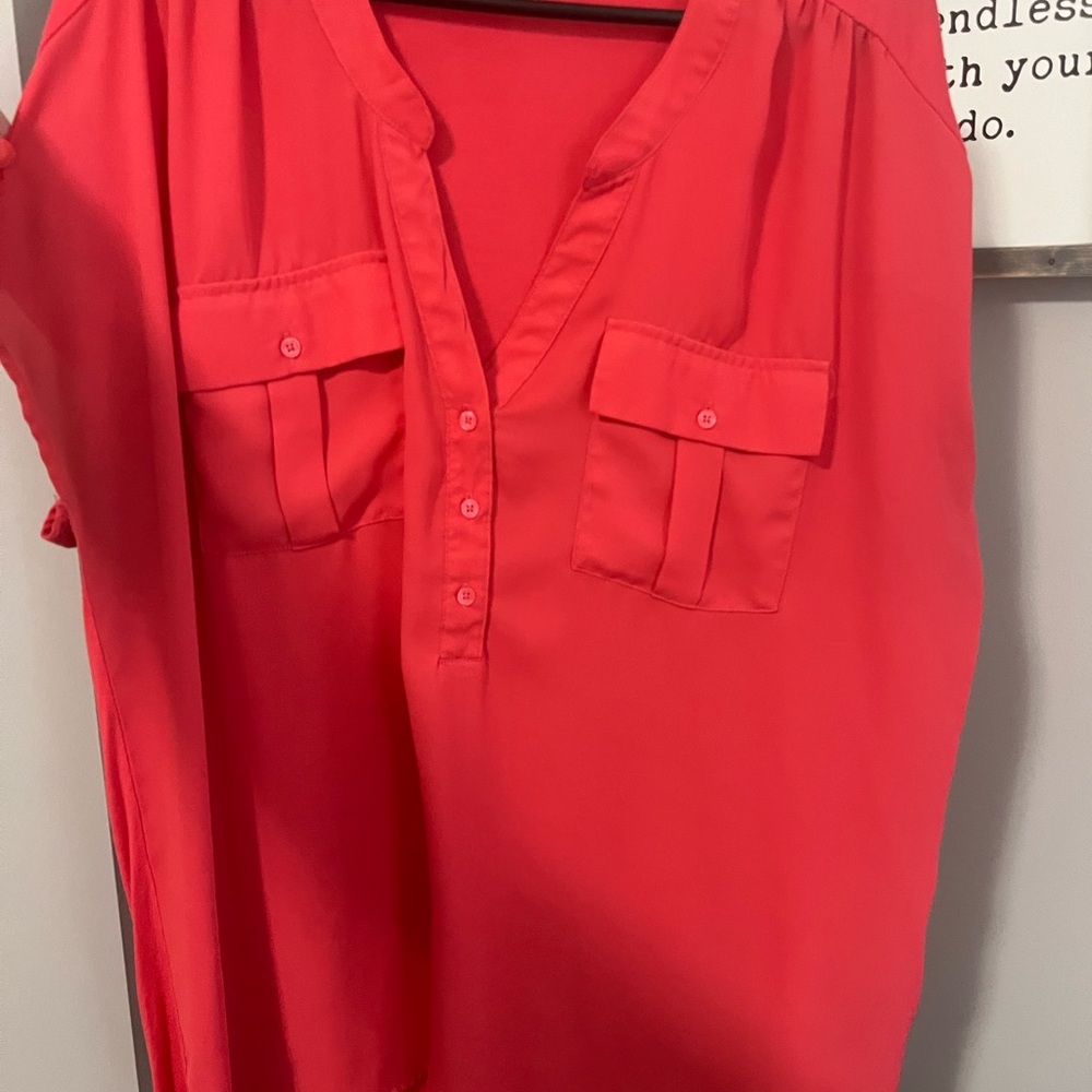 Women's Salmon Blouse 2X